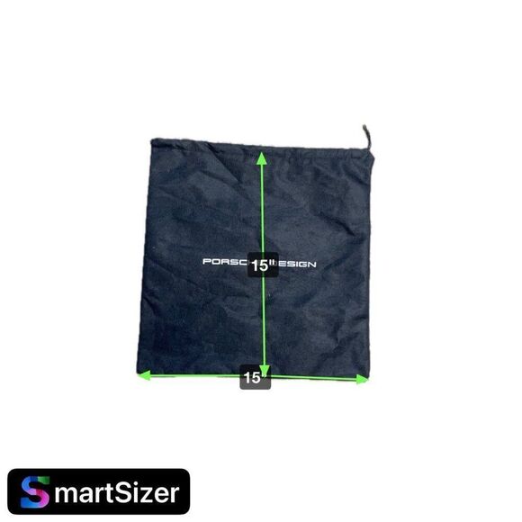 Porsche Design Black Drawstring Bag - 15" x 15" Parts Storage Dust Bag Protector - Picture 4 of 4